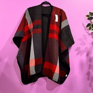 DOT DASH Reversible Poncho Cape Fleece Wrap